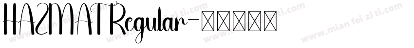 HAZMAT Regular字体转换